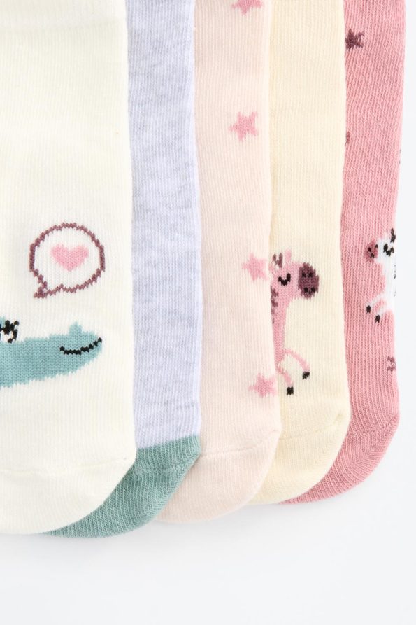 5-Pack Long Zebra Pattern Socks