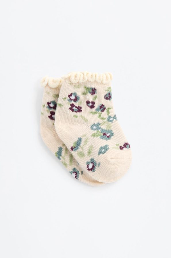 Set of 5 Long Floral Pattern Socks