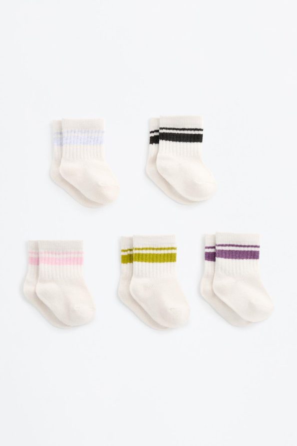 5-Pack Striped Long Socks
