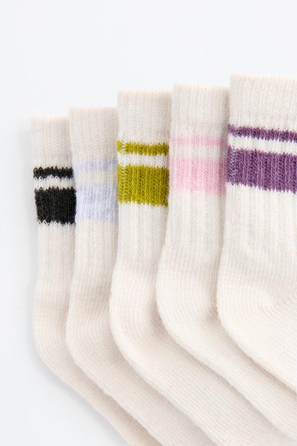5-Pack Striped Long Socks