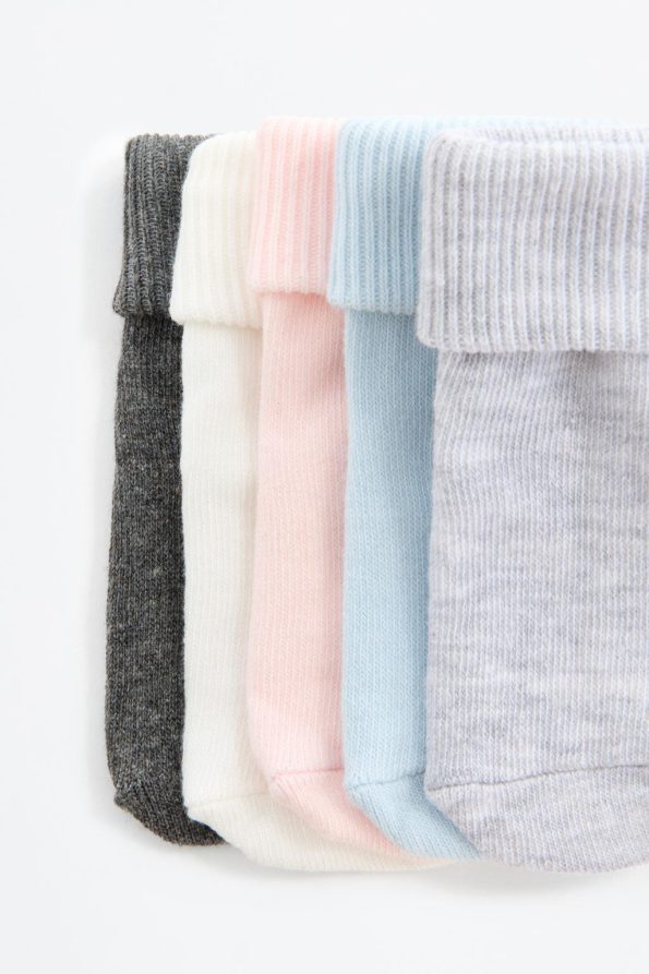 5-Pack Folded Detail Socks