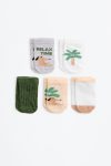5-Pack Puppy Print Ankle Socks
