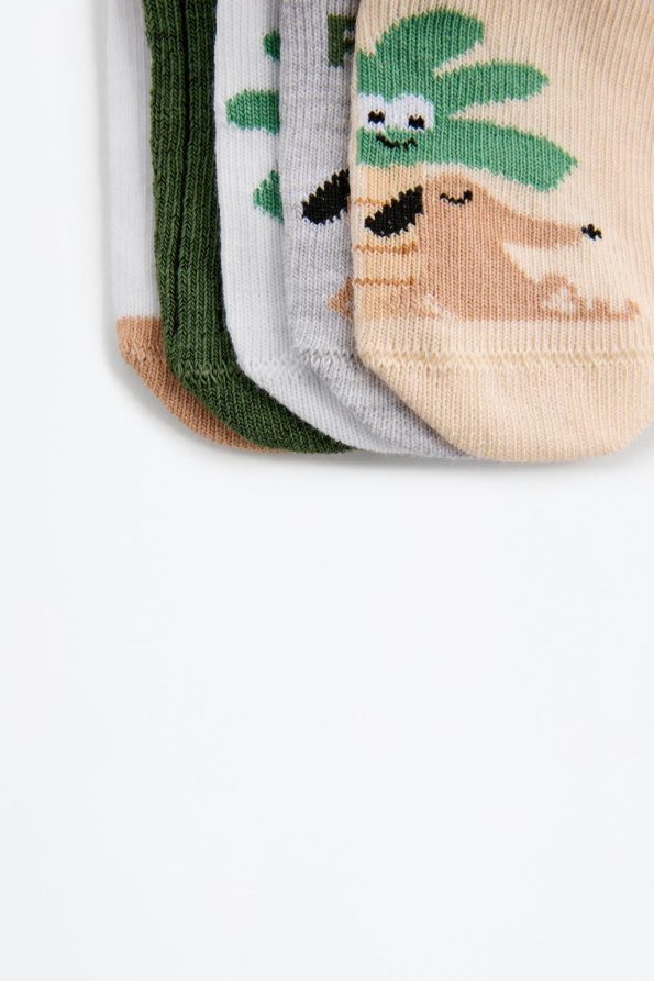 5-Pack Puppy Print Ankle Socks