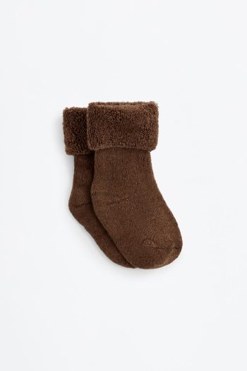Squirrel-Themed 4-Pair Warm Sock Set