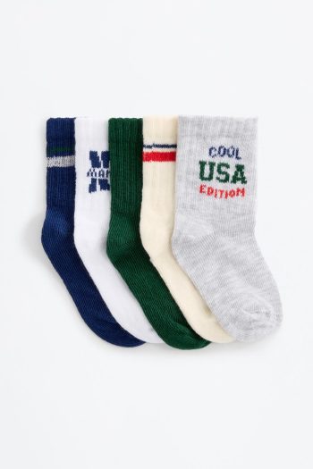 5-Pack Striped Long Socks