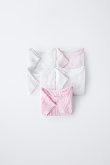 5-Pack of Strawberry Print Bodysuits