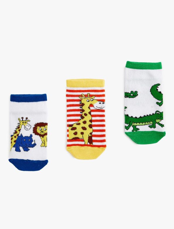 Boys' Animal Print Cotton Sock Set