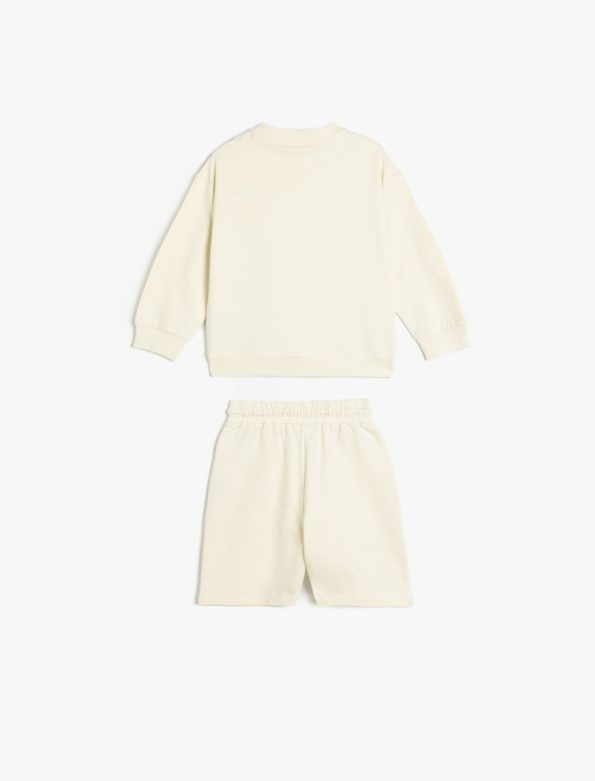 Boys' Cotton Long Sleeve Sweatshirt and Shorts Set