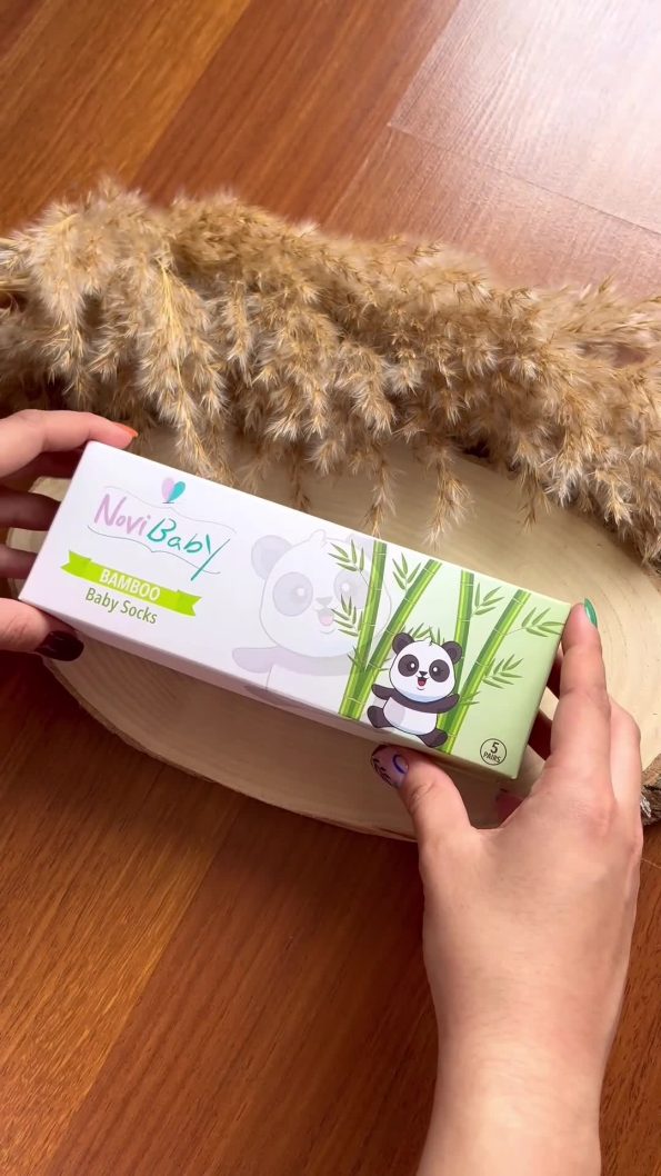 Novibaby 5-Pack Bamboo Newborn Baby Socks