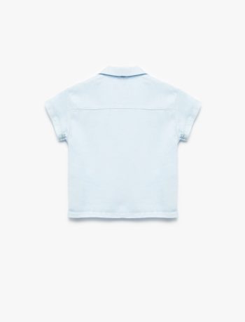 Boys' Classic Collar Short Sleeve Button-Up Shirt