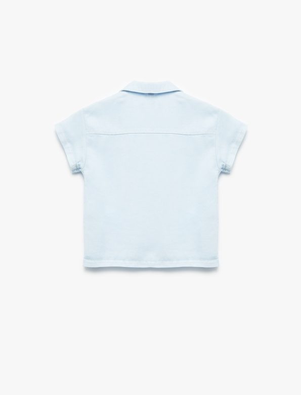 Boys' Classic Collar Short Sleeve Button-Up Shirt