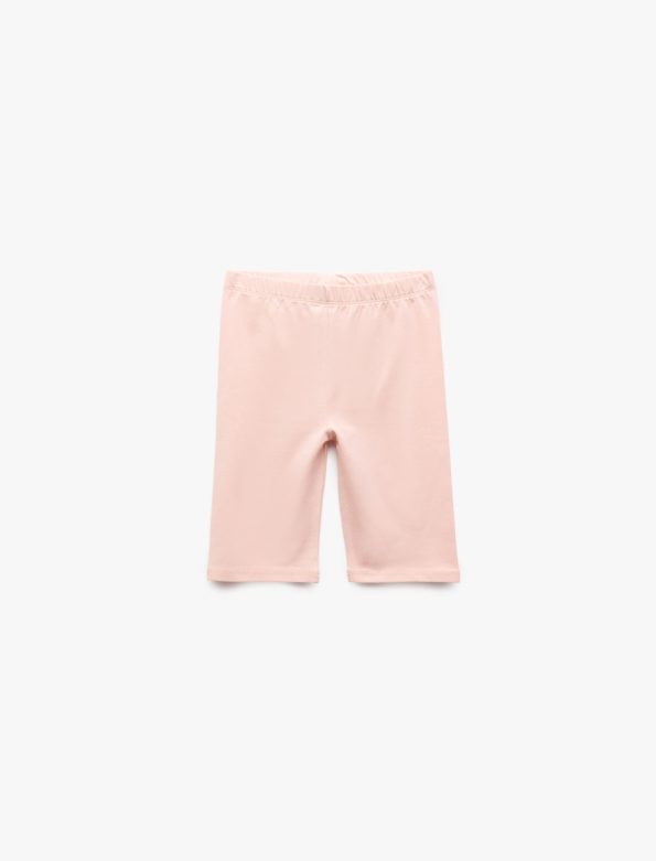 Girls' Cotton Elastic Waist 2-Piece Basic Short Leggings Set