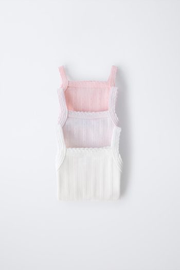 3-Pack of Ribbed Cut-Out Bodysuits