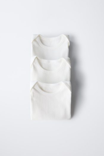 3-Pack of Ribbed Sleeveless Bodysuits