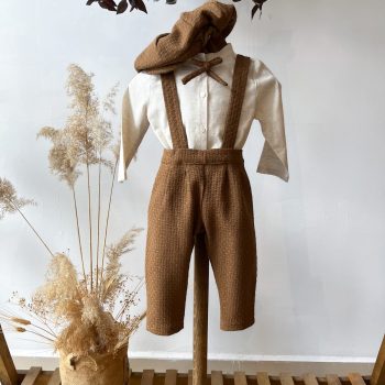 Brown Wooly Overalls with Shirt