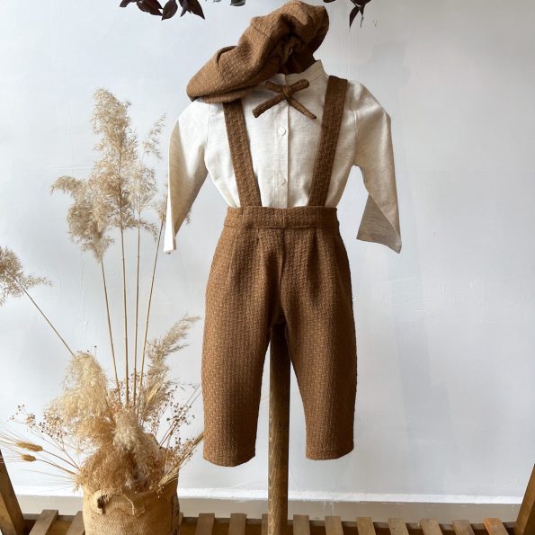Brown Wooly Overalls with Shirt