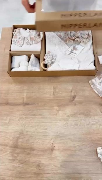 Nipperland Organic Cotton Muslin Baby Collar Detail 5-Piece Knitted Hospital Exit Set