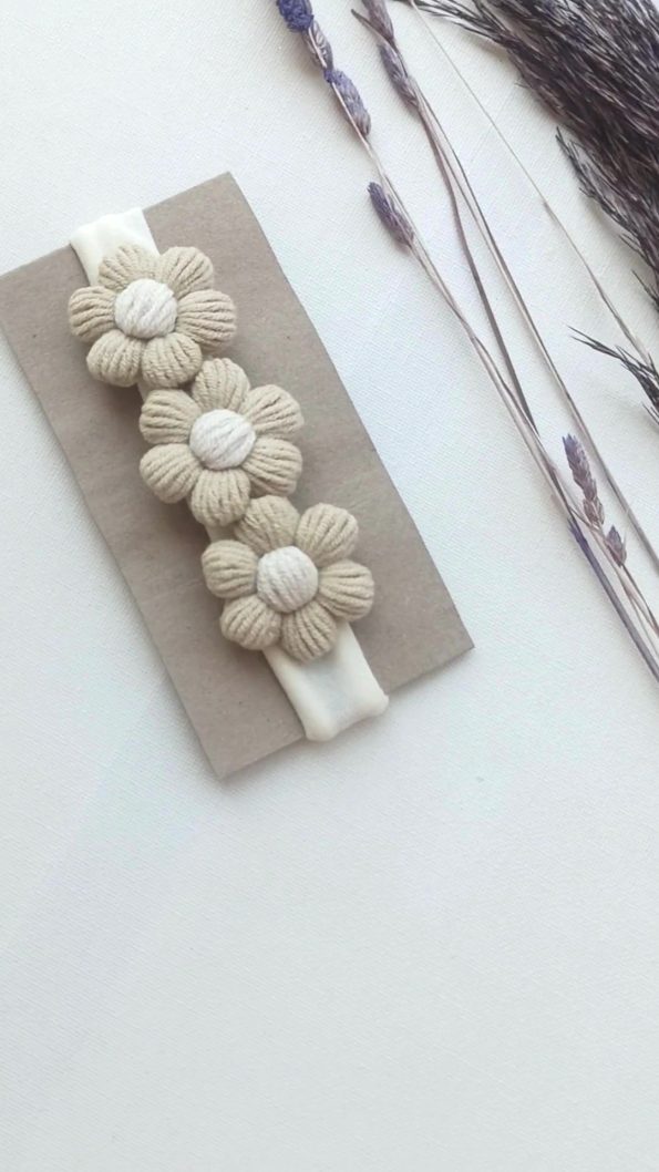 Handcrafted Natural Daisy Hair Band