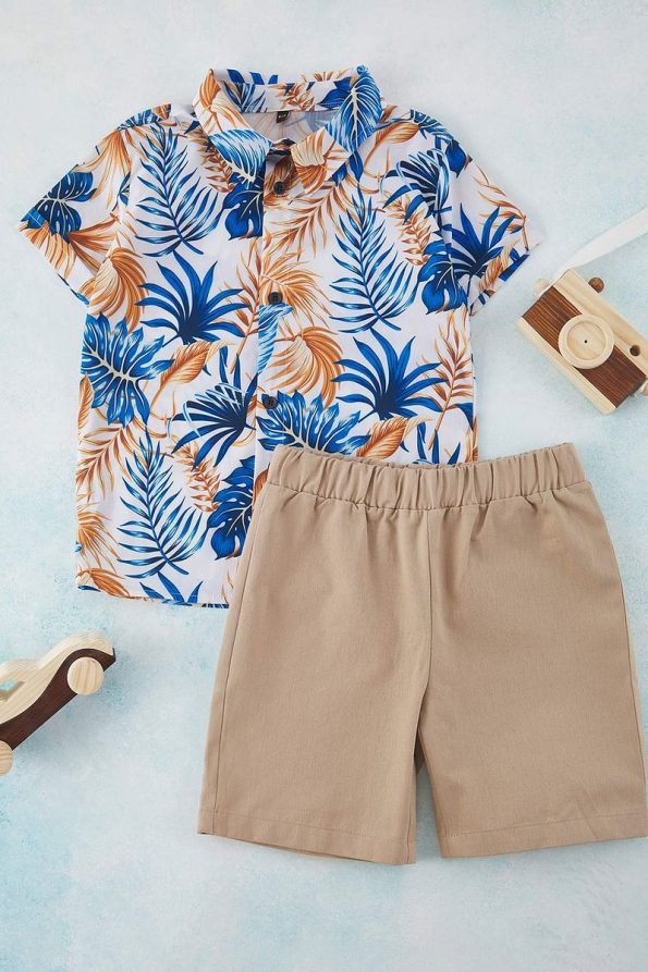 Trendyolmilla Kids Blue Printed Woven Two-Piece Set