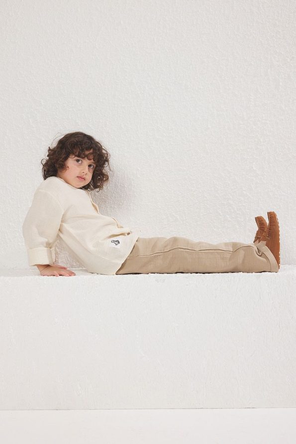 Trendyolmilla Kids Beige Boys' 100% Cotton Balloon Fit Elastic Waist Trousers