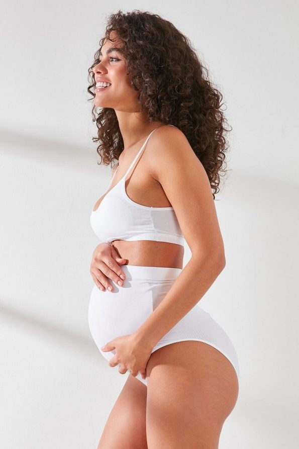 C&CITY Women's Maternity Briefs White
