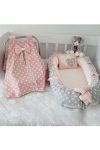 Jaju Baby Nest Grey Star 4-Piece Set with Crib and Stroller Cover