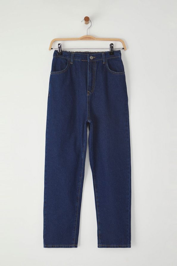 Trendyolmilla Kids Dark Blue Boys Balloon Fit Cotton Denim Jeans