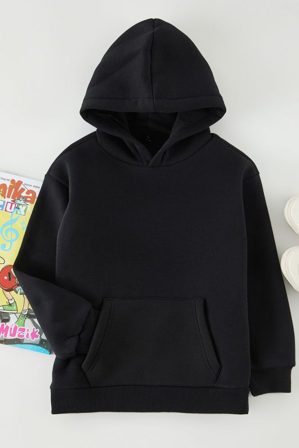 Trendyolmilla Kids Black Boys Mini Me Printed Sweatshirt