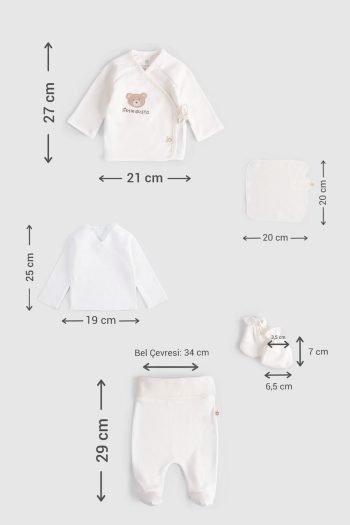 Organic Cotton 10-Piece Ecru Hospital Set