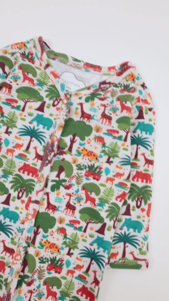 Mavipink Footed Snap Romper Green