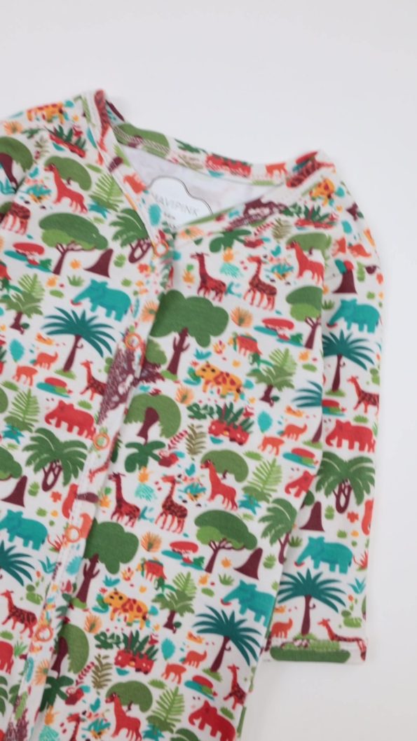 Mavipink Footed Snap Romper Green