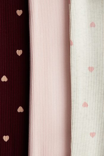 Set of 3 Cotton and Ribbed Leggings
