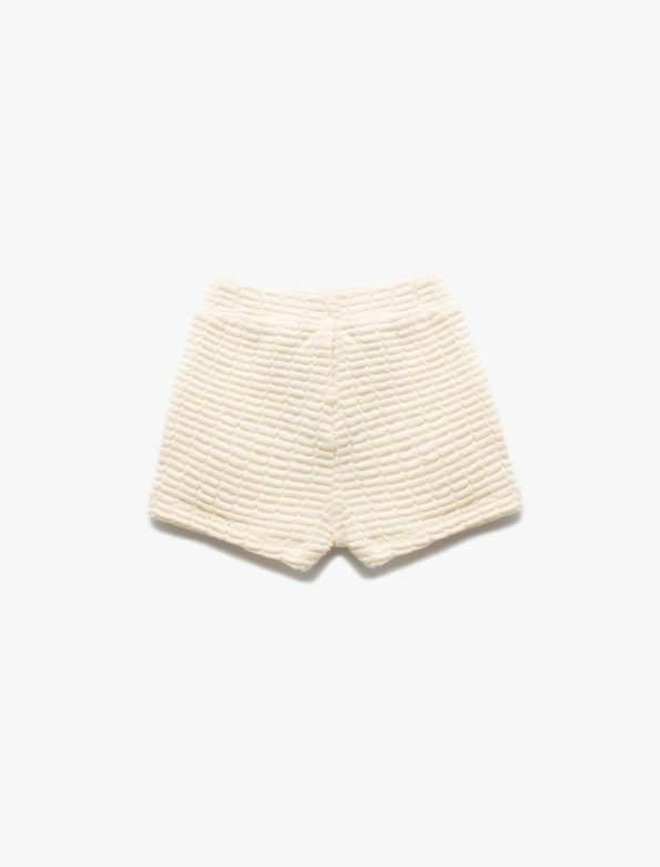 Girls' Cotton Blend Shorts with Pocket Details and Drawstring Waist