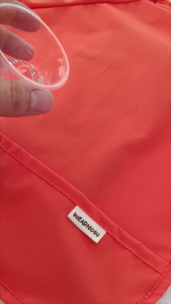 Wearnow Baby Liquid-Proof Orange Feeding and Activity Bib