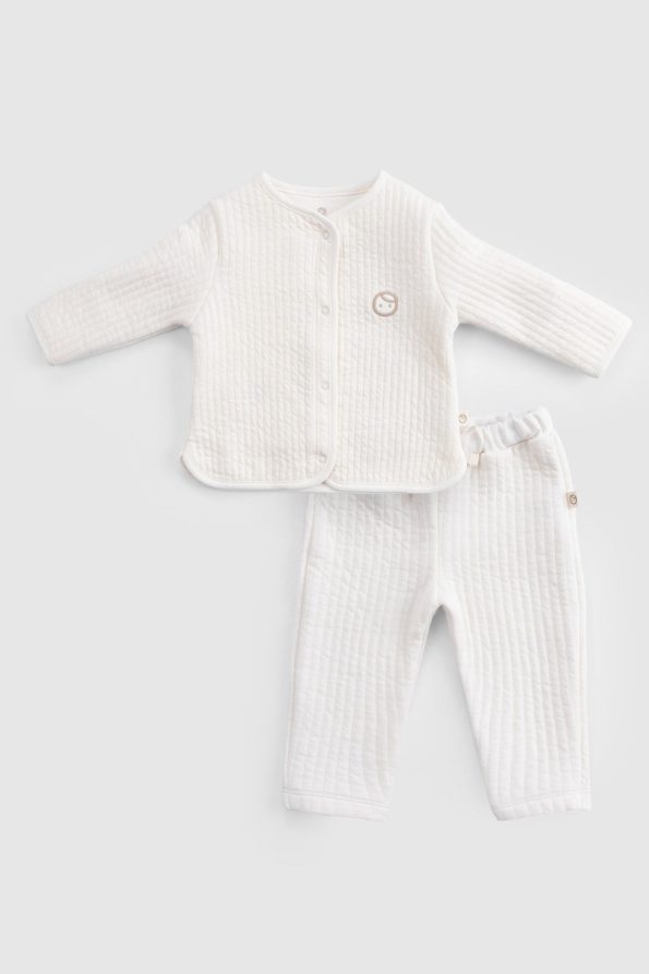 Quilted Cream Baby Set