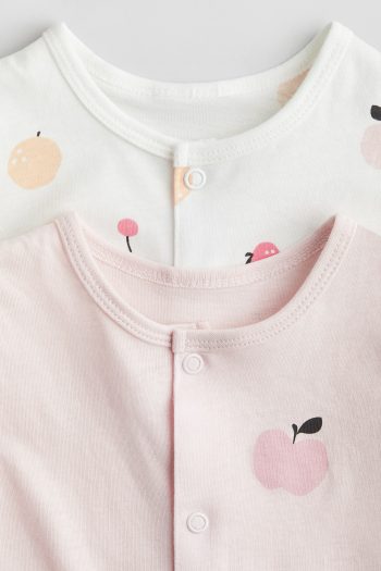 2-Pack Cotton Jersey Romper Pajamas