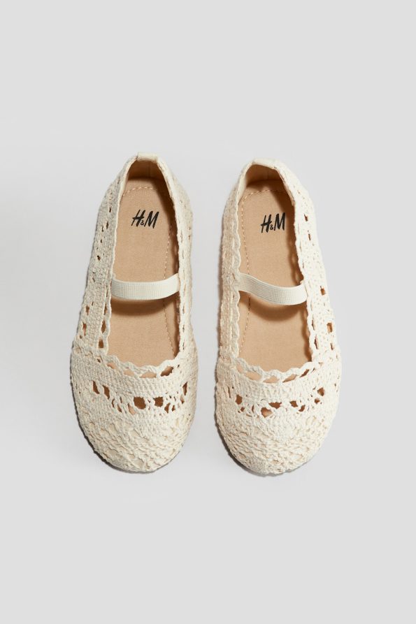 Crochet Style Ballerina Flats
