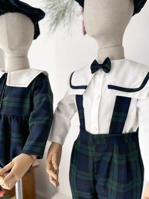 OLIVE CHECKED DUNGAREE-SHIRT