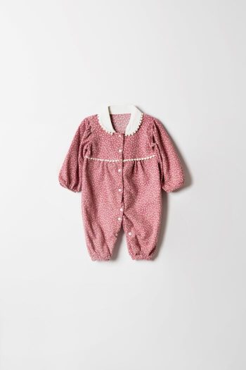 Collared Soft Baby Girl Romper