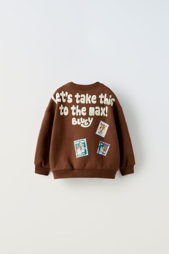 Boys' Cotton Brown Bluey Sweatshirt and Jogger Set