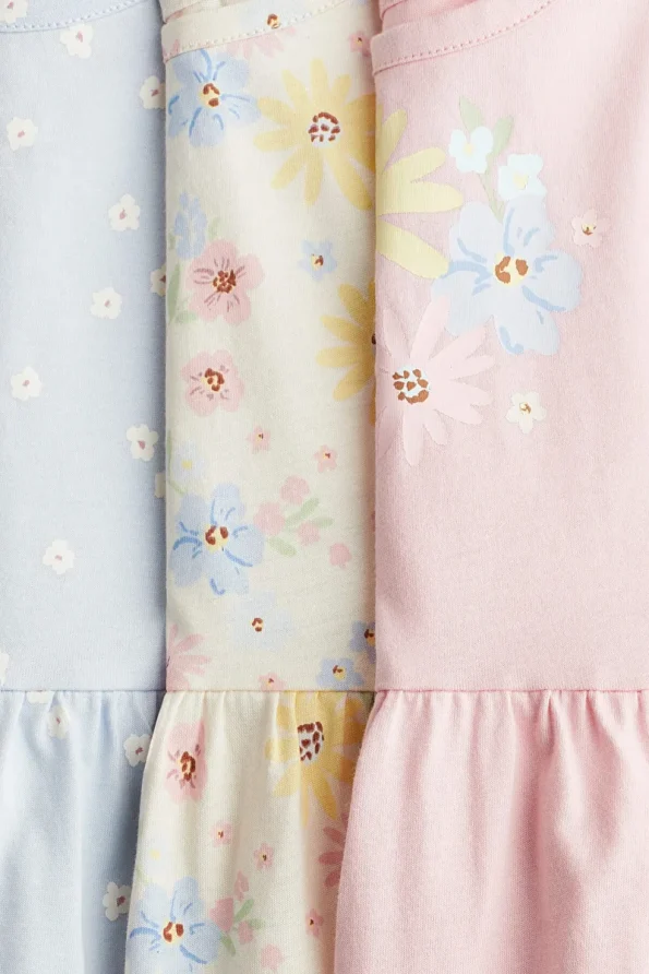 H&M Pack of 3 Printed Cotton Dresses
