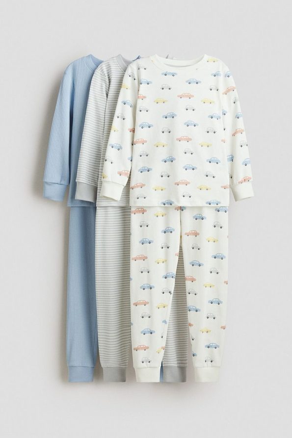 H&M 3-Piece Cotton Pajama Set