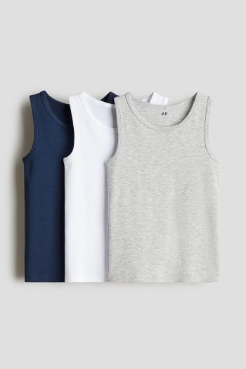 H&M Set of 3 Cotton Sleeveless Tops