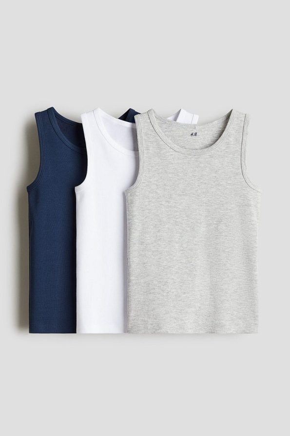H&M Set of 3 Cotton Sleeveless Tops