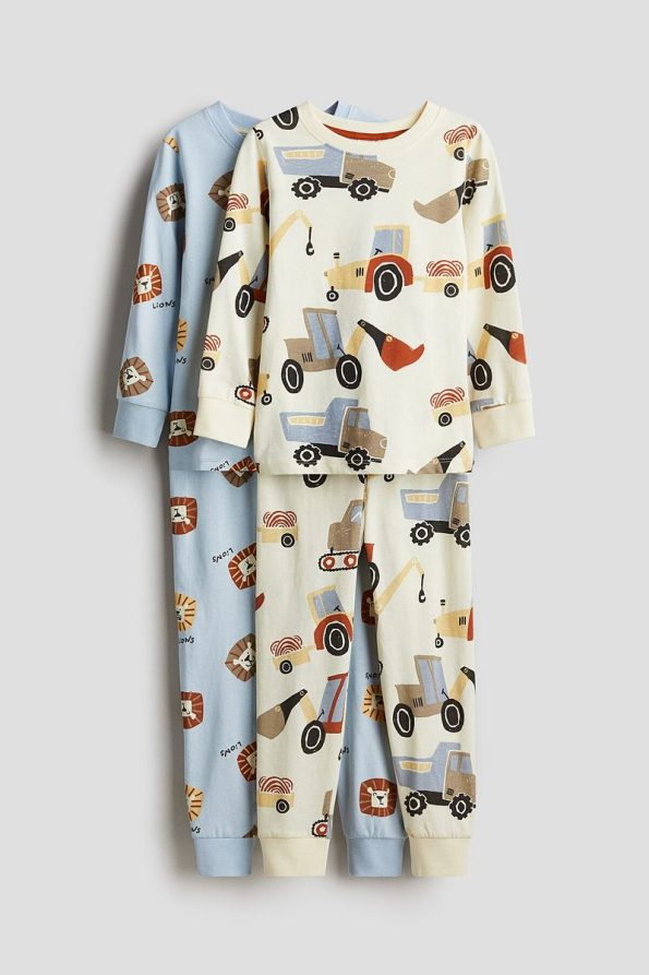 H&M 2-Piece Printed Cotton Pajama Set
