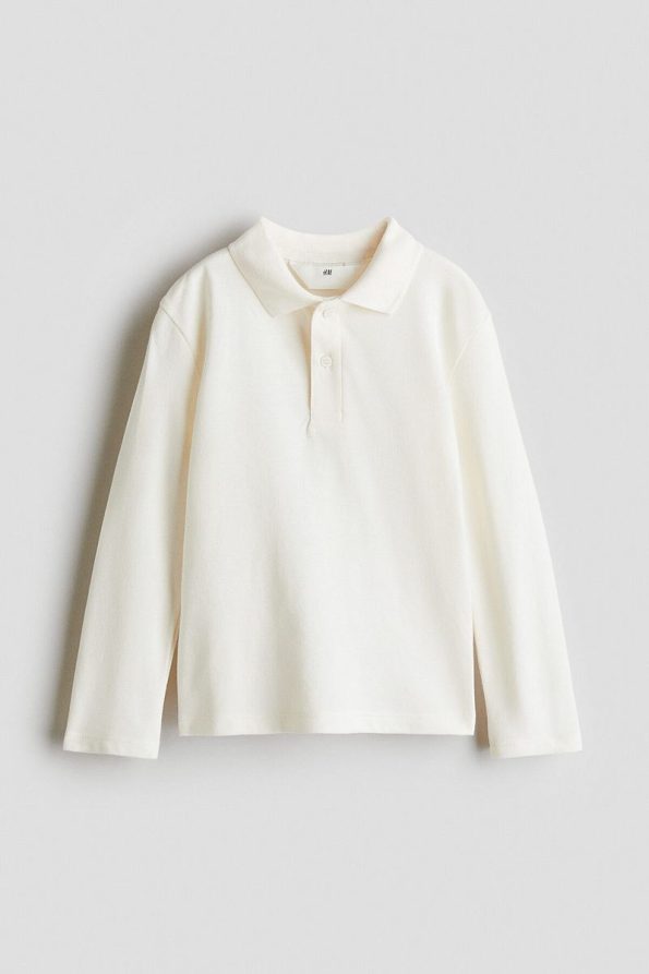 H&M Long Sleeve Cotton Polo Shirt