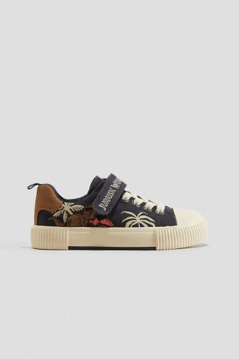 H&M Printed Cotton Canvas Sneakers