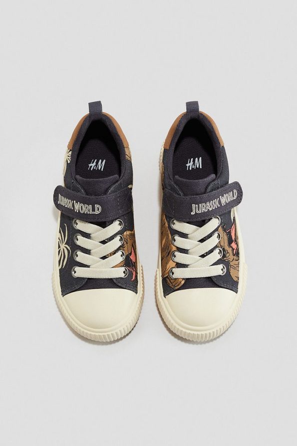 H&M Printed Cotton Canvas Sneakers