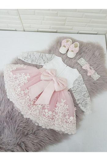 Almira Design Pink French Lace Birthday and Mevlut Dress Set