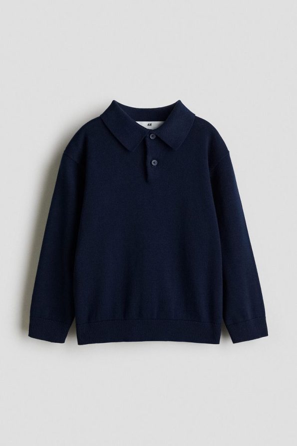 H&M Fine Knit Polo Top